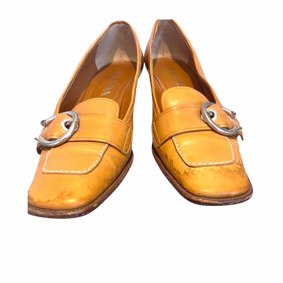 Prada shoes - tan - buckle - kitten heel - size 38 - Picture 4 of 10